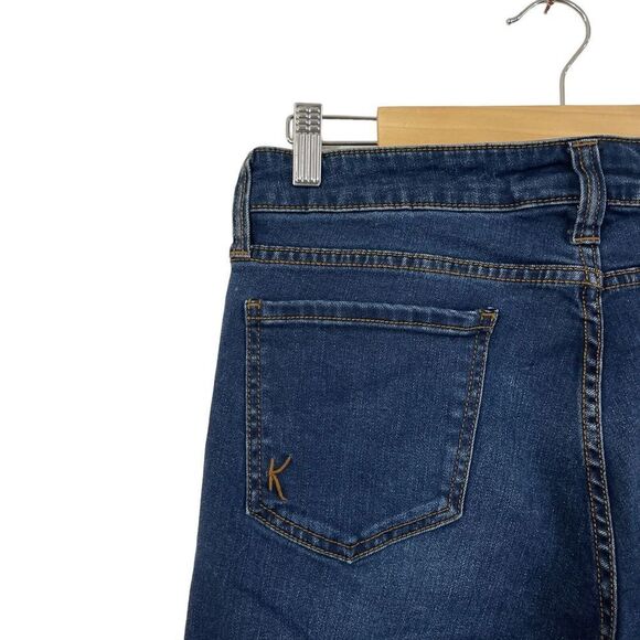 Kut From The Kloth 12 Jeans Raw Hem Skinny Stretch Distressed Blue Womens - Picture 11 of 12